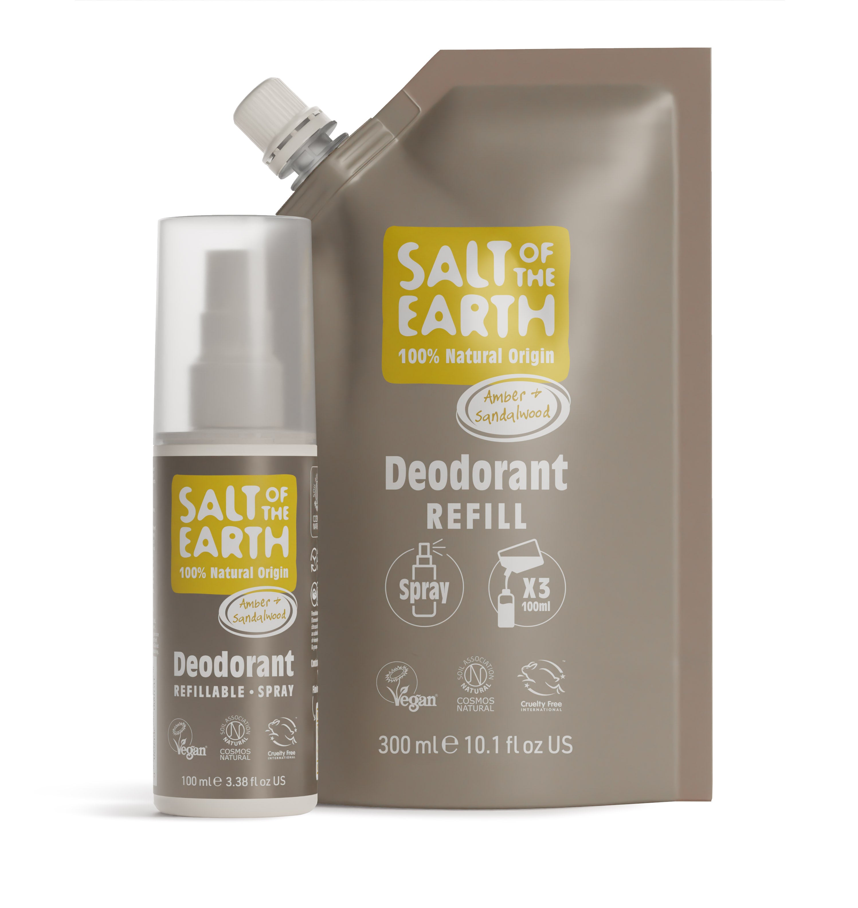 Amber & Sandalwood Spray Refill Pouch 300ML