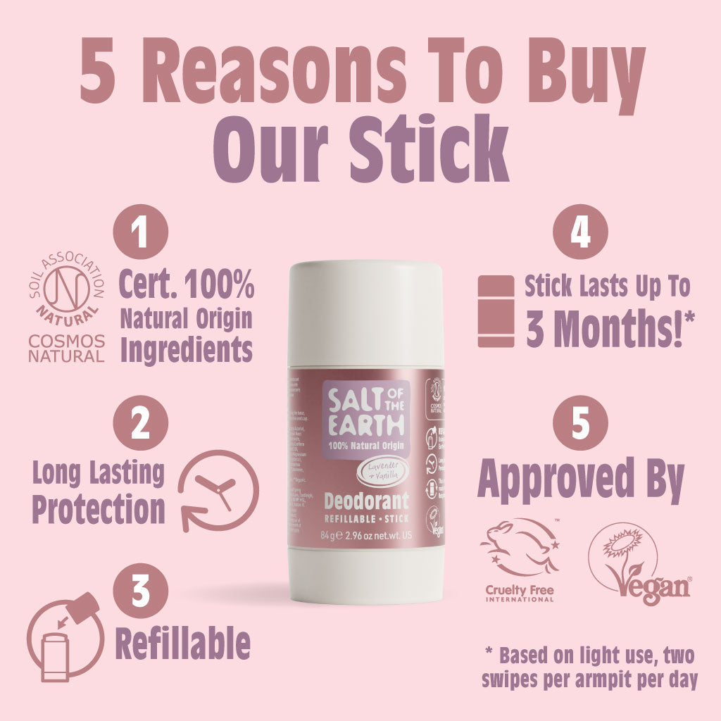 Lavender & Vanilla Natural Deodorant Stick