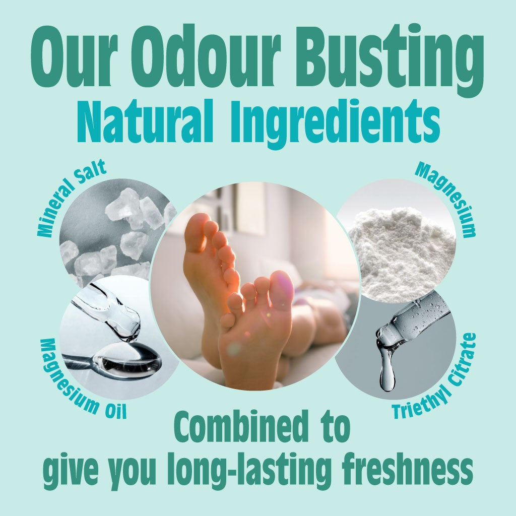 Natural Foot Deodorant Spray - Peppermint & Tea Tree