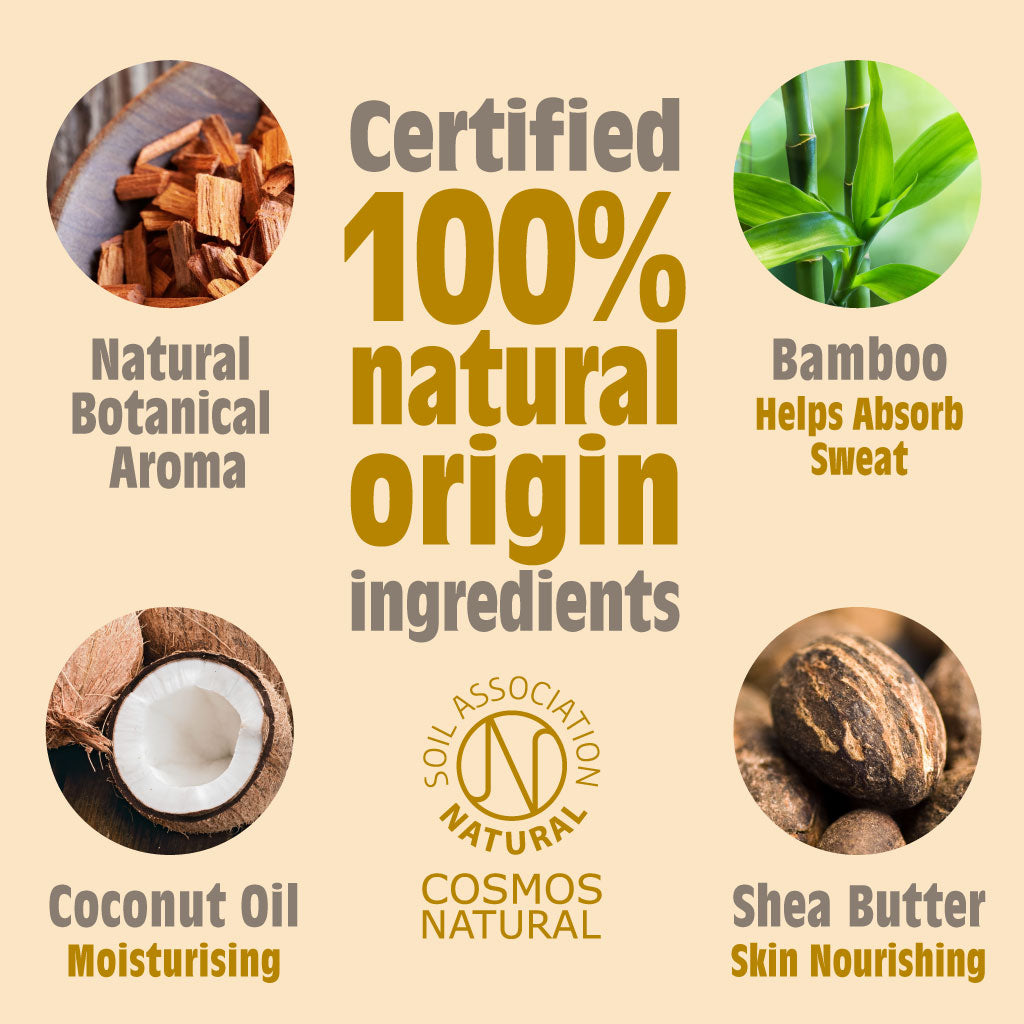 Amber & Sandalwood Natural Deodorant Balm - Plastic Free & Aluminium Free