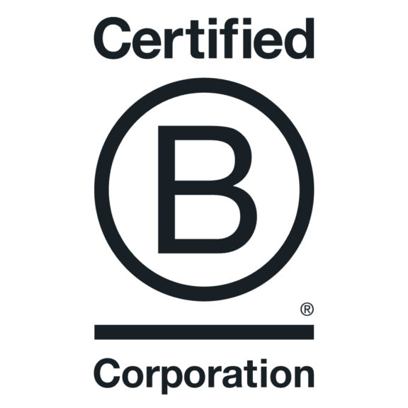 Certified B Corporation logo showing commitment to high social and environmental performance standards.