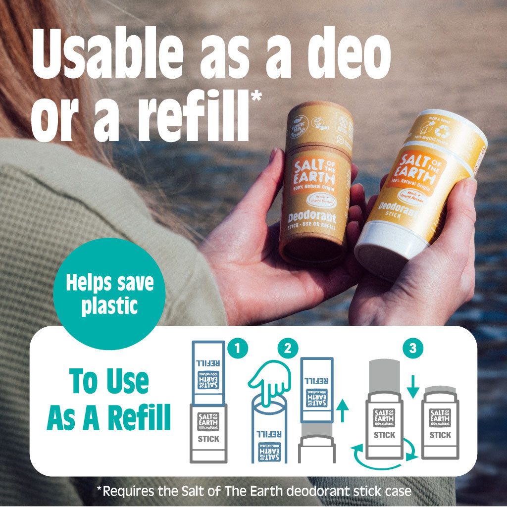 Ocean & Coconut Natural Deodorant Stick - Use or Refill