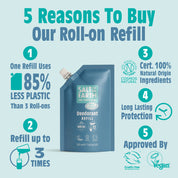 Ocean & Coconut Roll-On Refill Pouch 225ML