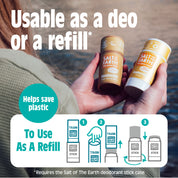 Unscented Natural Deodorant Stick - Use or Refill