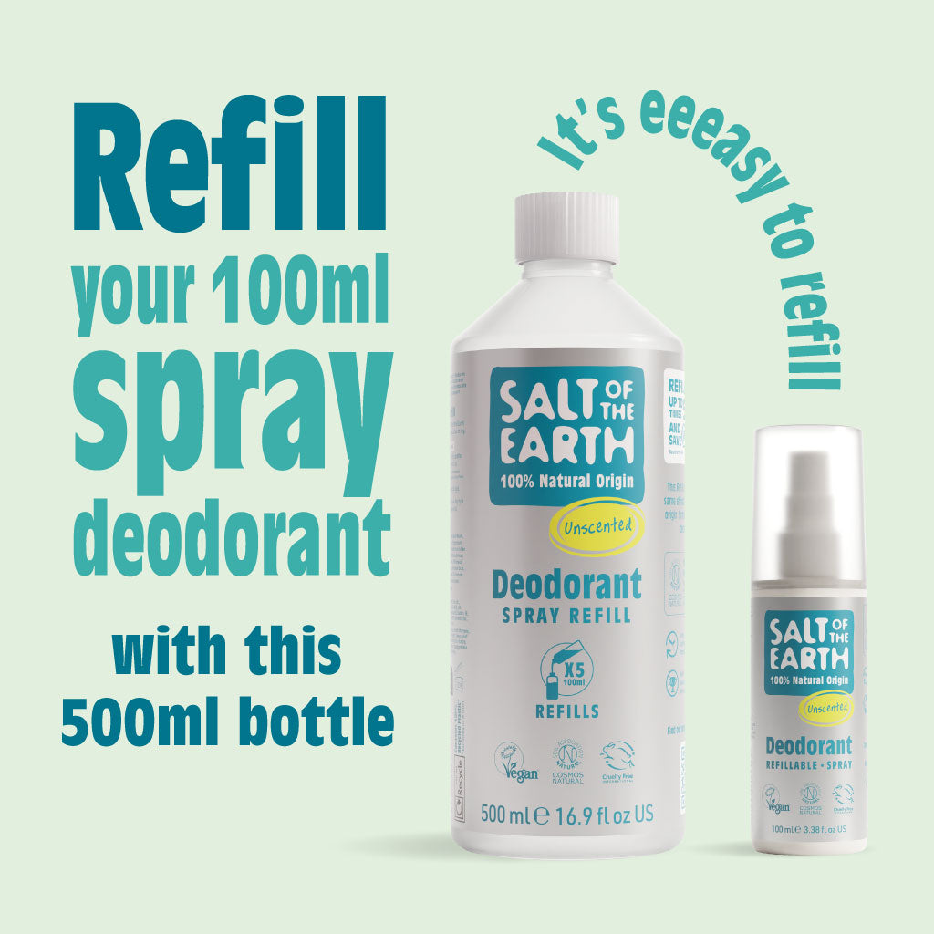 Unscented Spray Deodorant Refill 500ML