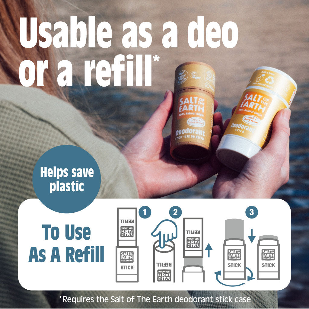 Vetiver & Citrus Natural Deodorant Stick - Use or Refill